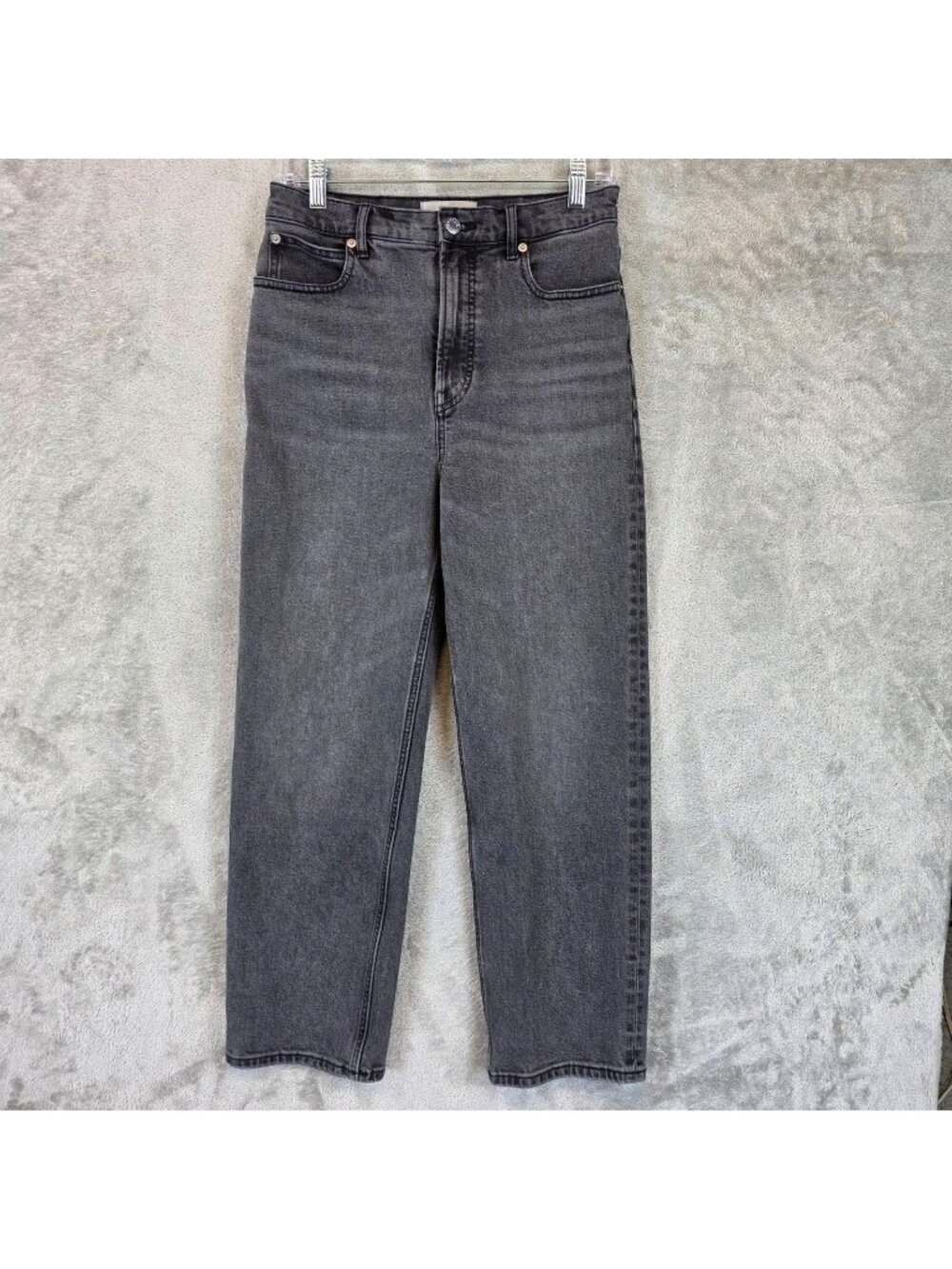 Everlane The Way High Jean Jeans Womens 28 Gray Charcoal Wash Straight Denim